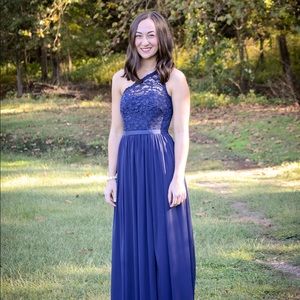 David’s Bridal bridesmaid dress in Marine